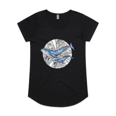 Galaxy Whales - Womens Mali Tee Thumbnail