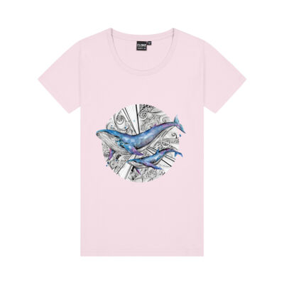 Galaxy Whales - Womens Silhouette Tee Thumbnail