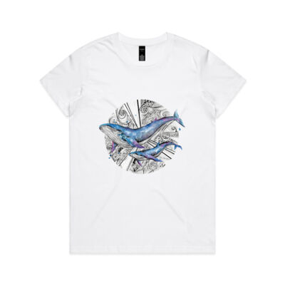 Galaxy Whales - Womens Maple Tee Thumbnail