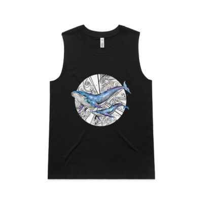 Galaxy Whales - Womens Upside Tank Thumbnail
