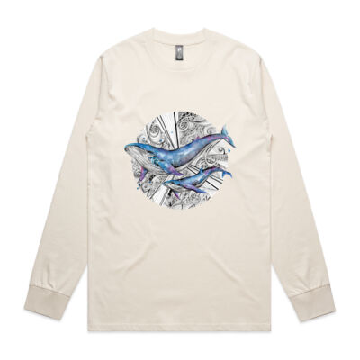 Galaxy Whales - Mens Classic Long Sleeved Tee Thumbnail