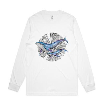 Galaxy Whales - Mens General Long Sleeve Tee Thumbnail