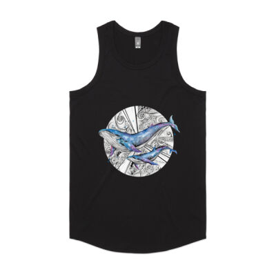 Galaxy Whales - Mens Authentic Singlet Thumbnail
