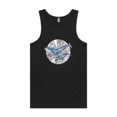 Galaxy Whales - Mens Lowdown Singlet Thumbnail