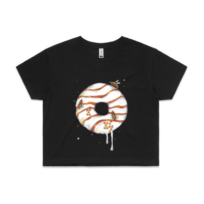 Honey Bee Donut - Womens Crop Tee Thumbnail