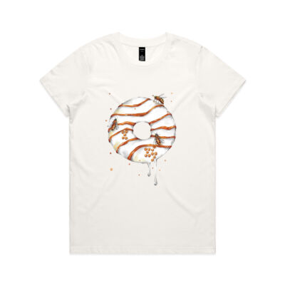 Honey Bee Donut - Womens Maple Tee Thumbnail