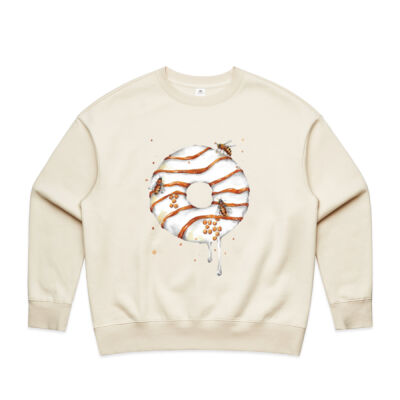 Honey Bee Donut - Womens Heavy Crew Thumbnail