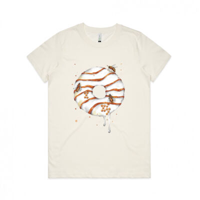 Honey Bee Donut - Womens Maple Organic Tee Thumbnail