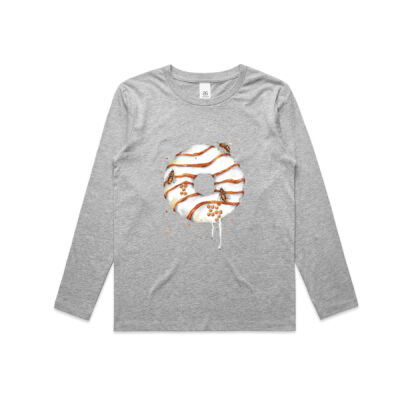 Honey Bee Donut - Kids Longsleeve Tee Thumbnail