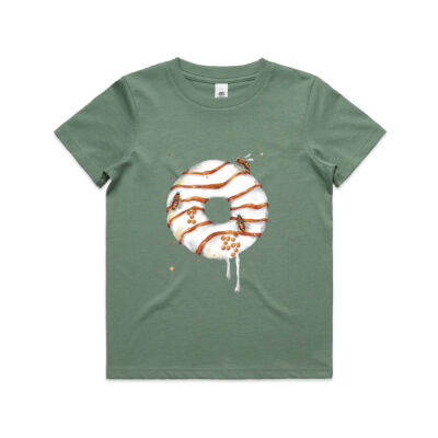 Honey Bee Donut - Kids Youth T shirt Thumbnail