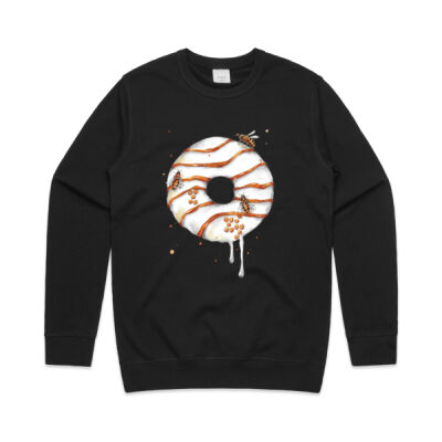 Honey Bee Donut - Mens Premium Crew Thumbnail