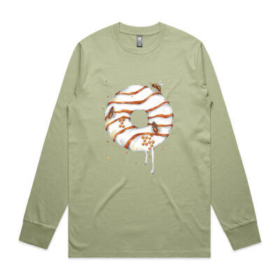 Honey Bee Donut - Mens Classic Long Sleeved Tee Thumbnail