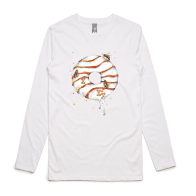 Honey Bee Donut - Mens Ink Longsleeve Tee Thumbnail