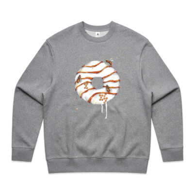 Honey Bee Donut - Mens Heavy Crew Thumbnail