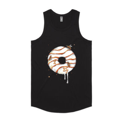 Honey Bee Donut - Mens Authentic Singlet Thumbnail
