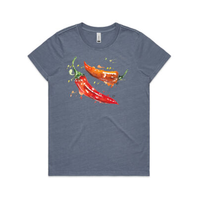 Chillies - Womens Faded Tee Thumbnail