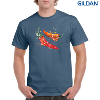 Chillies - Mens Heavy Cotton T-Shirt Thumbnail