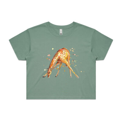 Awkward Giraffe - Womens Crop Tee Thumbnail