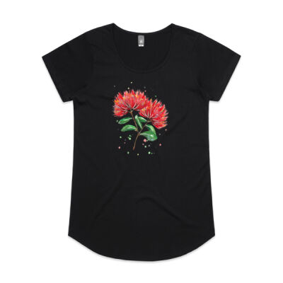 Pohutukawa flowers - Womens Mali Tee Thumbnail