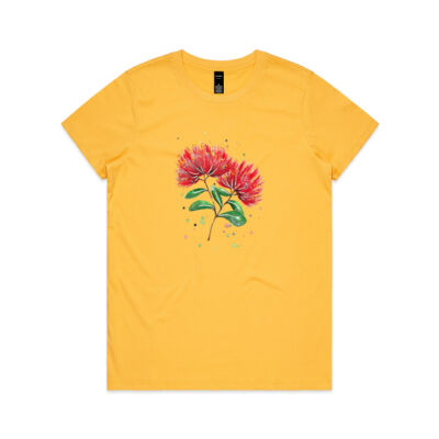 Pohutukawa flowers - Womens Maple Tee Thumbnail