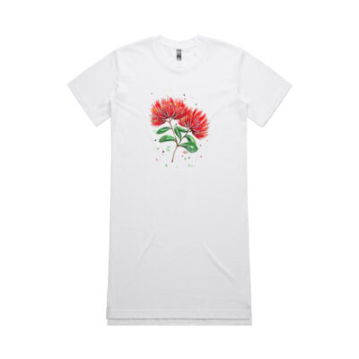Pohutukawa flowers - Womens Oversized Dress Thumbnail