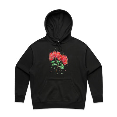 Pohutukawa flowers - Womens Heavy Hood Thumbnail