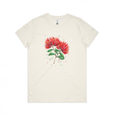 Pohutukawa flowers - Womens Maple Organic Tee Thumbnail