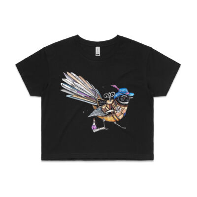 Steampunk Fantail - Womens Crop Tee Thumbnail