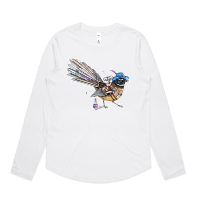 Steampunk Fantail - Womens Curve Longsleeve Tee Thumbnail