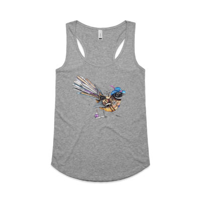 Steampunk Fantail - Womens Yes Racerback Singlet Thumbnail