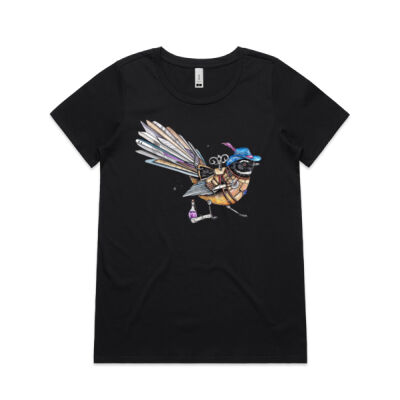 Steampunk Fantail - Womens Shallow Scoop Tee Thumbnail