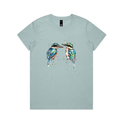 Pondering Kingfishers - Womens Maple Tee Thumbnail