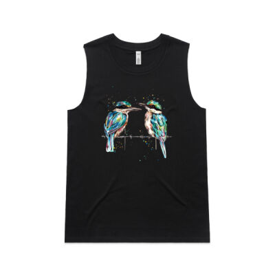 Pondering Kingfishers - Womens Upside Tank Thumbnail