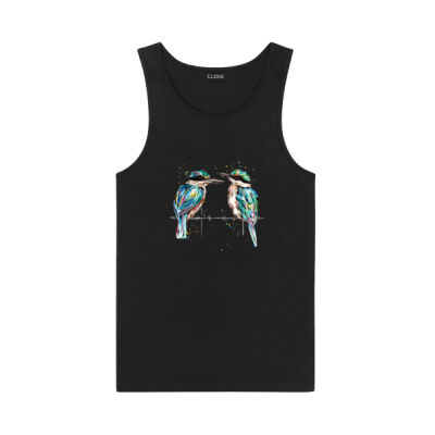 Pondering Kingfishers - Kids Concept Singlet Thumbnail