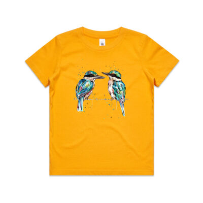 Pondering Kingfishers - Kids Youth T shirt Thumbnail