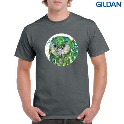 Kakapo - Mens Heavy Cotton T-Shirt Thumbnail