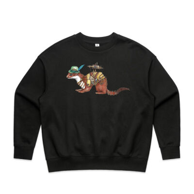 Steampunk Stoat - Womens Heavy Crew Thumbnail