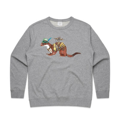 Steampunk Stoat - Womens Premium Crew Thumbnail