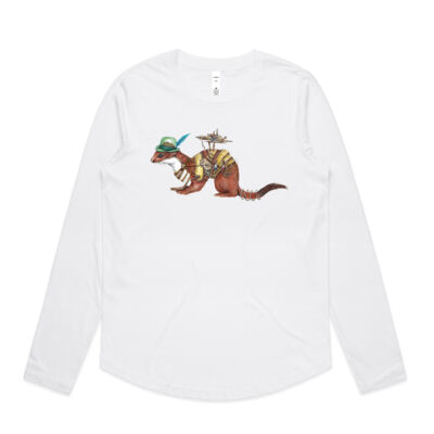 Steampunk Stoat - Womens Curve Longsleeve Tee Thumbnail