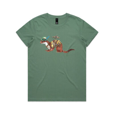 Steampunk Stoat - Womens Maple Tee Thumbnail