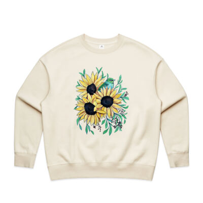 Sunflowers and Waxeye - Womens Heavy Crew Thumbnail