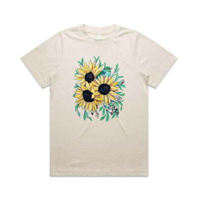 Sunflowers and Waxeye - Womens Heavy Tee Thumbnail