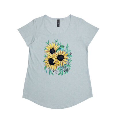 Sunflowers and Waxeye - Womens Stacy Tee Thumbnail