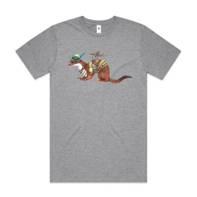 Steampunk Stoat - Mens Block T shirt Thumbnail