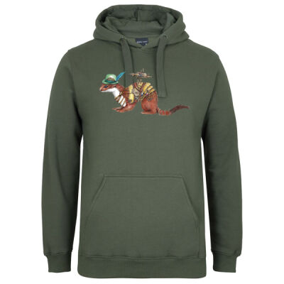 Steampunk Stoat - Mens Fleecy Hoodie Thumbnail