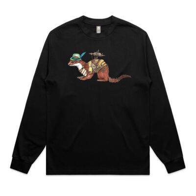 Steampunk Stoat - Mens Heavy Long Sleeve Tee Thumbnail