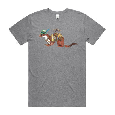 Steampunk Stoat - Mens Staple Organic Tee Thumbnail