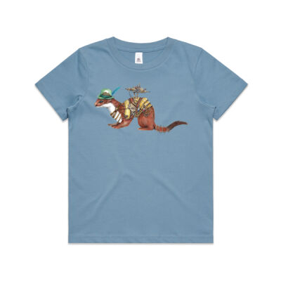 Steampunk Stoat - Kids Youth T shirt Thumbnail