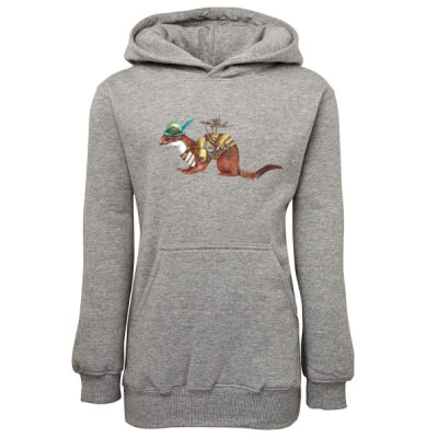 Steampunk Stoat - Kids Fleecy Hoodie Thumbnail