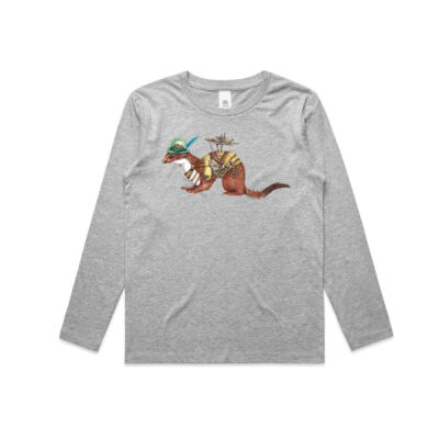 Steampunk Stoat - Kids Longsleeve Tee Thumbnail